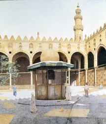 O quiosque no pátio da Mesquita al-Maridani, Cairo