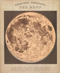 Aspeto telescópico da lua (retroiluminado)