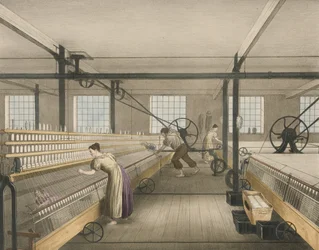 Spinning, Progress of Cotton No. 6, pub. 1840