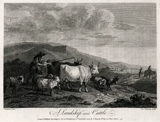 Um Landskip e gado, 1774.