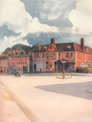 New Inn and High Street, Epsom, 1911, 1914