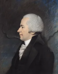 General Alexander Hamilton (pastel sobre papel cinzento)
