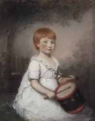 Miss Collard as a Child (pastel sobre papel cinzento)