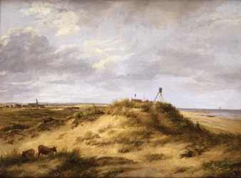 Uma cena costeira perto de Winterton, c.1830 (óleo sobre painel)