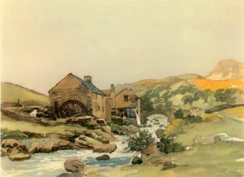 "Moinho de água", início do século XIX, 1947.  