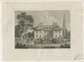 Lichfield - Bishop&39;s Palace in The Close: engraving, sd [c 1816] (print)