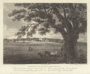 Robert Bloomfield, poeta: Wakefield Lodge, Whittlebury Forest (gravura)
