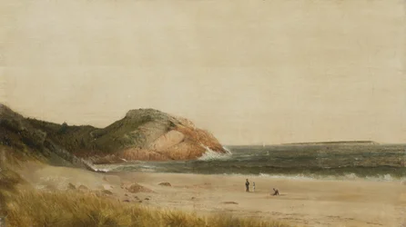 Cena de praia (óleo sobre tela)