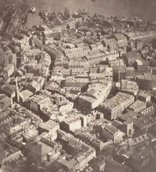 Boston, como a águia e o ganso selvagem vêem, 1860.