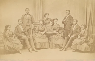 Carte-de-visite dos Cantores do Jubileu, 1872, impresso mais tarde.