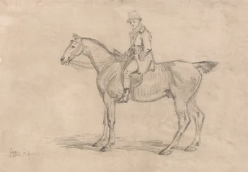 Ralph John Lambton sobre o seu caçador, "Undertaker"