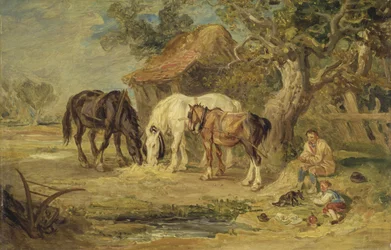 Refeição do meio-dia, c.1830-40 (óleo no painel)