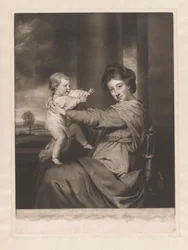 Retrato de Caroline Spencer com a sua filha Caroline