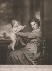 Caroline Duquesa de Marlborough com Lady Caroline Spencer A sua filha