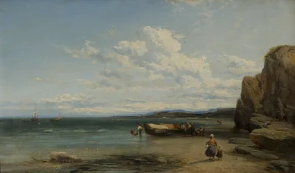 Cena Costeira com Barcos, 1863