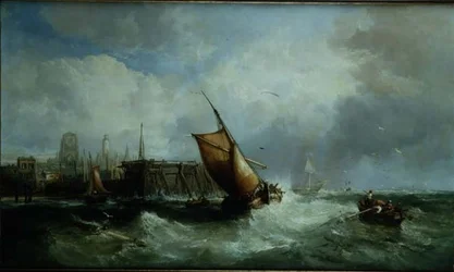 Navegação ao largo de um porto