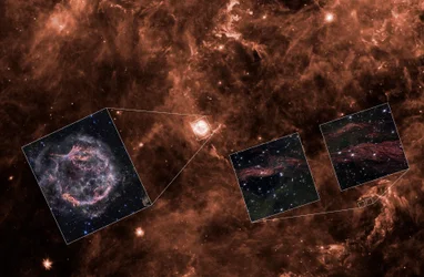 Ecos de luz de Cassiopeia A (Contexto do Spitzer)