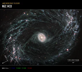 NGC 1433 (Imagem da bússola MIRI)
