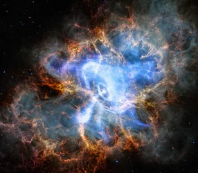 A Nebulosa do Caranguejo (composição Webb/Chandra)