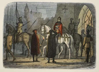 Henrique V marcha contra os Lollards, de A Chronicle of England BC 55 a AD 1485, pub. Londres, 1863