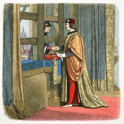 Encontro de Eduardo IV da Inglaterra e Luís XI da França em Picquigny, França, 1475 1864