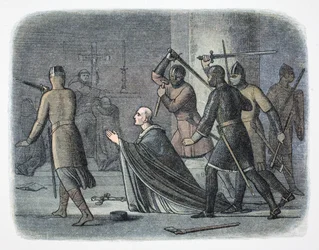 Assassinato de Thomas Becket, Catedral de Cantuária, Kent, 1170 1864