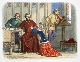Rainha Ana intercede com Gloucester e Arundel para Sir Simon de Burley, 1388 1864