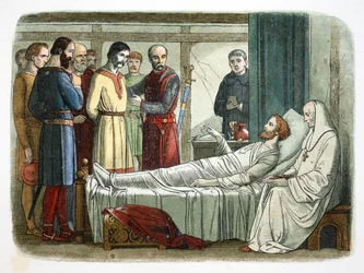 Richard I da Inglaterra perdoa o arqueiro que o alvejou, 1199 1864.  