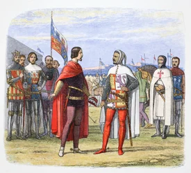 O Príncipe Negro extorque uma amnistia a Pedro, o Cruel, Espanha, 1367, 1864