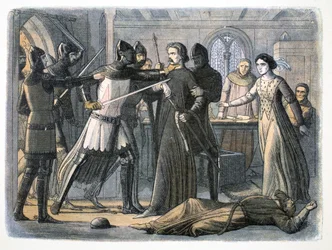 A prisão de Sir Roger Mortimer, Castelo de Nottingham, 1330 1864