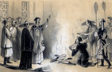 Queima dos livros chineses, século III aC, 1847