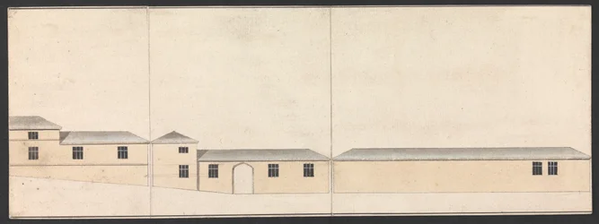 Cobham Hall, Kent: Elevação dos estábulos