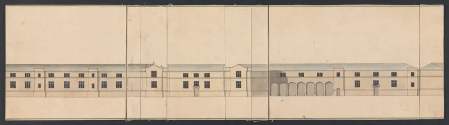 Cobham Hall, Kent: alçado das cavalariças