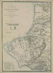 Mapa dos arredores de Sebastopol, 1854