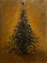 Árvore de Natal iluminada