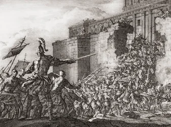 Ataque de Pompeu ao Templo de Jerusalém em 63 a.C. (gravura)