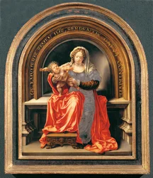 Madona e Menino (pintura sobre madeira de carvalho)