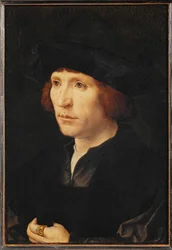 Retrato de homem (pintura sobre madeira de carvalho)