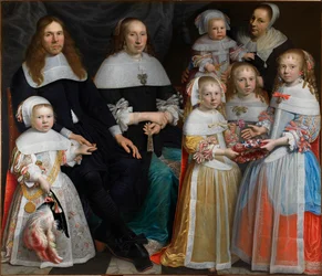 Meyndert Sonck com esposa e filhos, 1662.
