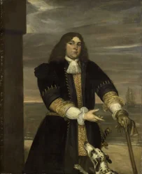 Holandês: Jan van Gelder (1647-73). Capitão marítimo, enteado de Michiel Adriaensz de Ruyter Retrato de Jan Pauwelsz. van Gelder