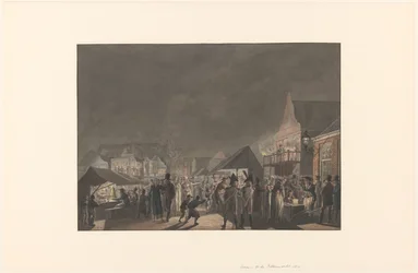 Feira no Botermarkt em Amsterdã, 1810