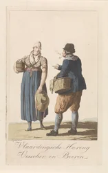 Tipos de pesca de vlaardingen
Vlaardinsche Haring Visscher, e a esposa do agricultor (título sobre o objecto)