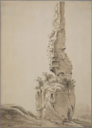 Ruínas numa paisagem