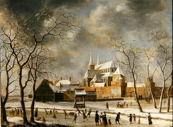 A Cidade de Deventer (óleo sobre tela)