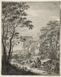 Carro de boi. Vista entre Ancona e Sinigaglia.