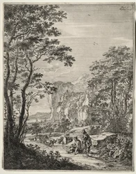 Carro de boi. Vista entre Ancona e Sinigaglia