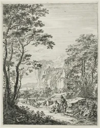 O carro de bois, das paisagens italianas eretas