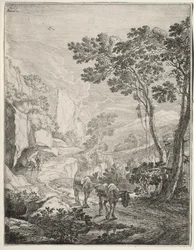 As Duas Mulas. Rocca Aquatico perto de Ancona