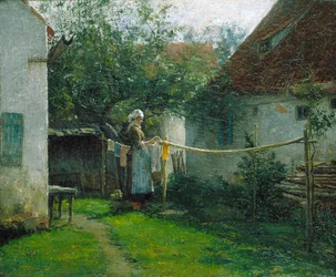 Dia de lavagem (óleo sobre tela)