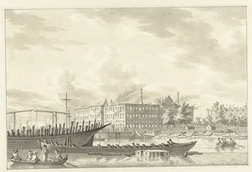 O armazém naval nacional após o incêndio, 1791